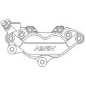 NISSIN 430C10-HR110 : Pinza de freno de 4 pistones axial NISSIN derecha