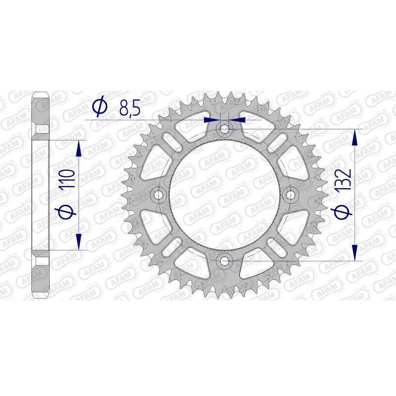 AFAM 72102+51 : Corona AFAM aluminio ultraligera autolimpiable 72102 - Paso 428