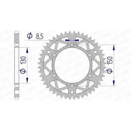 AFAM 13323+46 : Corona AFAM aluminio ultraligera autolimpiable 13323 - Paso 520