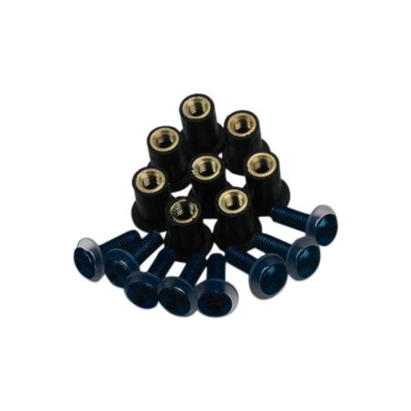OXFORD OX564 : Juego de tornillos para cúpula OXFORD negro - 8 unidades