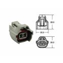 BIHR 3202A0839 : Terminal de cable hembra serie 090 SMTO BIHR tipo original  2 via gris - 5 uds