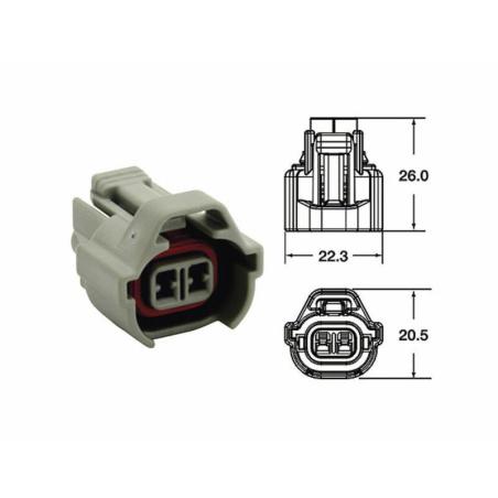 BIHR 3202A0839 : Terminal de cable hembra serie 090 SMTO BIHR tipo original  2 via gris - 5 uds