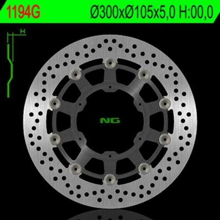 NG BRAKE DISC 1194G : Disco de freno NG BRAKES redondo flotante