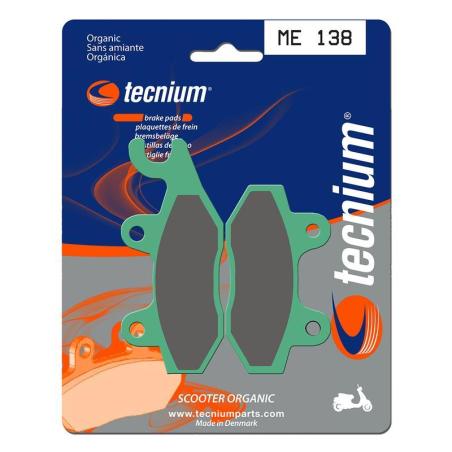 TECNIUM ME138 : Pastillas de freno Tecnium Scooter orgánicas ME138