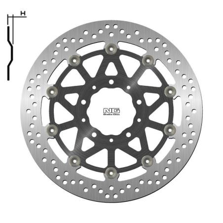NG BRAKE DISC 1633G : Disco de freno NG BRAKES redondo flotante