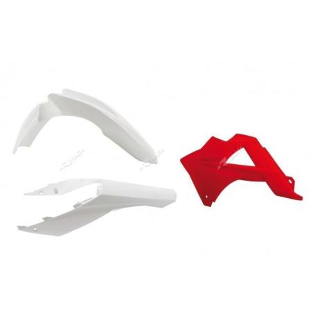 RACETECH R-KITGAS-OEM-404 : Kit plastica RACETECH OEM Color Blanco/Rojo Gas Gas EC125 / 250 / 300 / 450 FSR