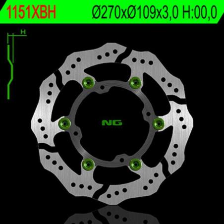 NG BRAKE DISC 1151XBH : Disco de freno NG BRAKES ondulado flotante