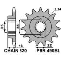 PBR 490BL 15 18NC : Piñón PBR acero estándar 490BL - 520
