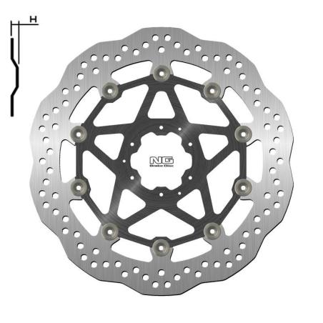 NG BRAKE DISC 1643XG : Disco de freno NG BRAKES ondulado flotante