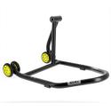 BIHR  : Caballete monobrazo derecho BIHR Home Track color negro mate y ruedas amarillas