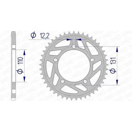 AFAM 165801-39 : Corona AFAM aluminio 165801 - Paso 520