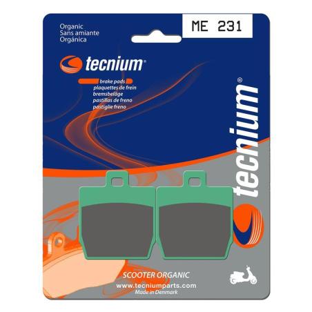 TECNIUM ME231 : Pastillas de freno Tecnium Scooter orgánicas ME231