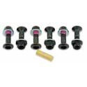 BOLT 2008-HS.B : Pack de 6 Tornillos de corona Bolt Negro - cabeza Hexagonal