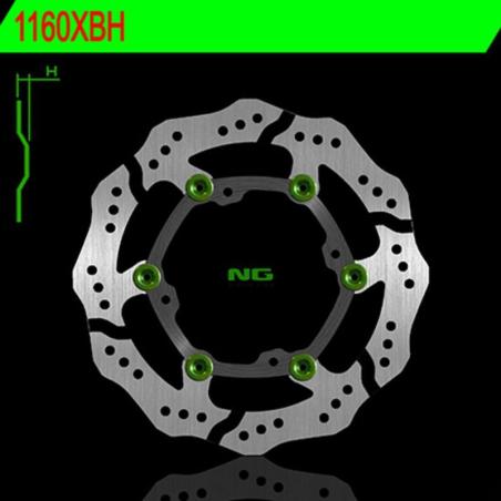NG BRAKE DISC 1160XBH : Disco de freno NG BRAKES ondulado flotante