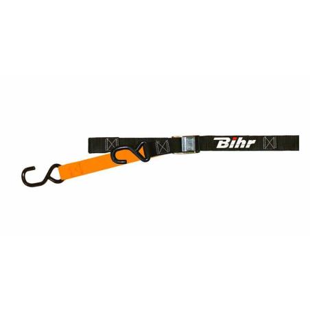 BIHR L27-031K/O : Correas con hebilla  bicolores BIHR negro/naranja