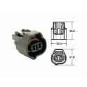 BIHR 3202A0812 : Terminal de cable hembra serie 090 SMTO BIHR tipo original  2 via negro - 5 uds
