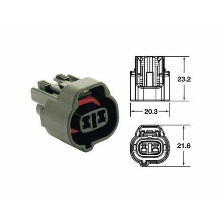 BIHR 3202A0812 : Terminal de cable hembra serie 090 SMTO BIHR tipo original  2 via negro - 5 uds