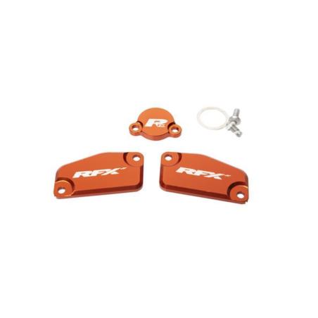 RFX FXRC5220099OR : Kit de tapa de depósito RFX Pro (naranja) - KTM SX65/85 (freno y embrague Formula)