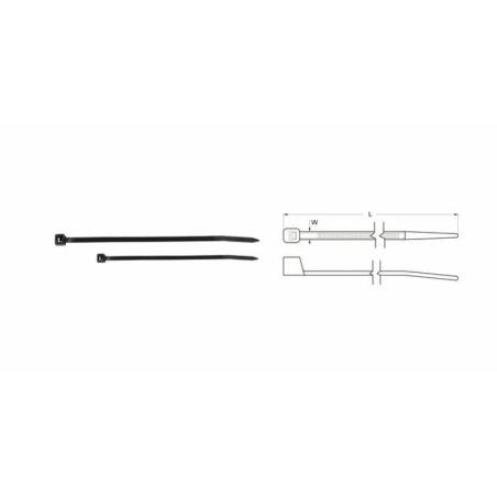BIHR K-100MU : Bridas de nylon BIHR 2,5 x 100mm negro