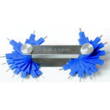 BUZZETTI 0586 : GALGA PARA CHICLÉS CARBURADOR .20 LÁMINAS, PASO DESDE 0´45 A 1´5MM