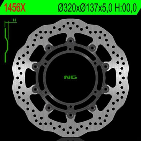NG BRAKE DISC 1456X : Disco de freno NG BRAKES ondulado flotante