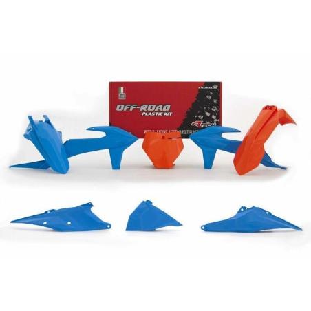 RACETECH R-KITKTM-CL0-599 : Kit plastica RACETECH Vintage Azul/Naranja KTM SX / SX-F