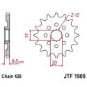 JT SPROCKETS JTF1905.13 : Piñon JT 428 de acero con 13 dientes KTM SX85