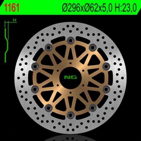 NG BRAKE DISC 1161G : Disco de freno NG BRAKES redondo flotante