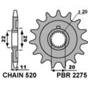 PBR 2275 13 18NC : Piñón PBR acero estándar 2275 - 520