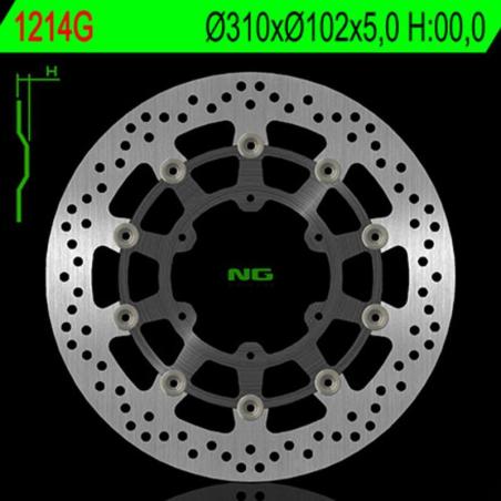 NG BRAKE DISC 1214G : Disco de freno NG BRAKES redondo flotante