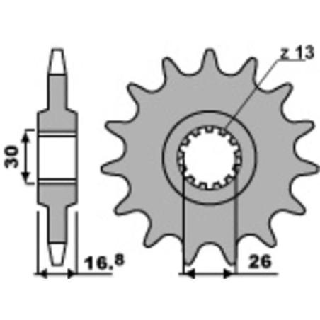 PBR 347M 15 18NC : Piñón PBR acero estándar 347M - 520