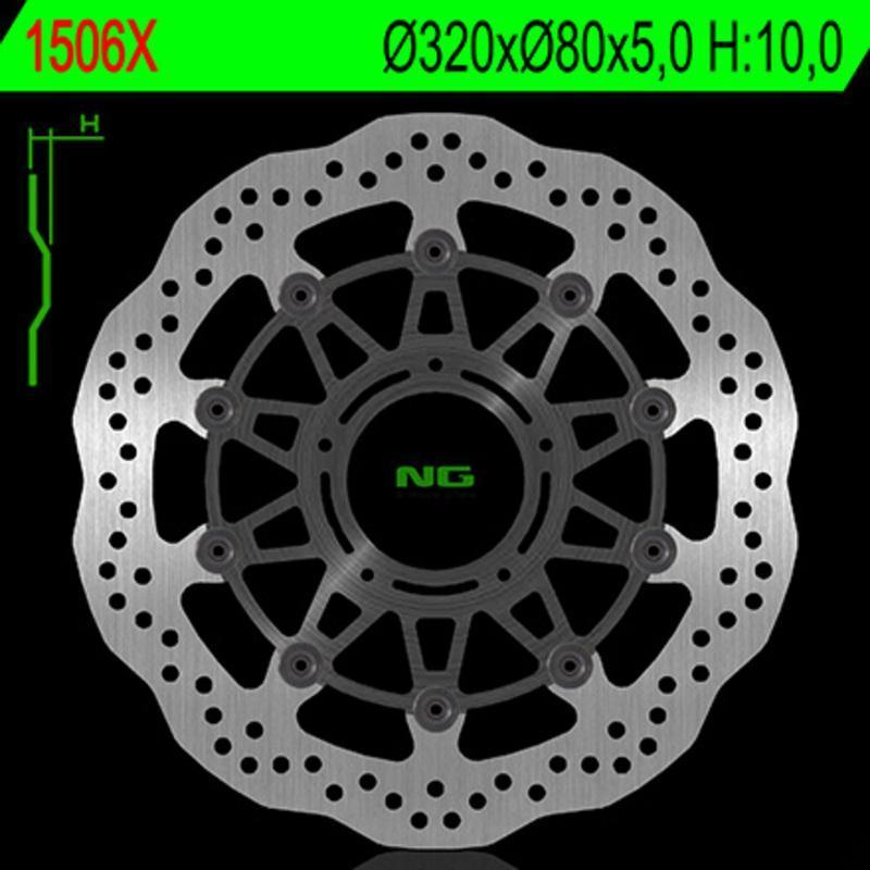 NG BRAKE DISC 1506X : Disco de freno NG BRAKES ondulado flotante