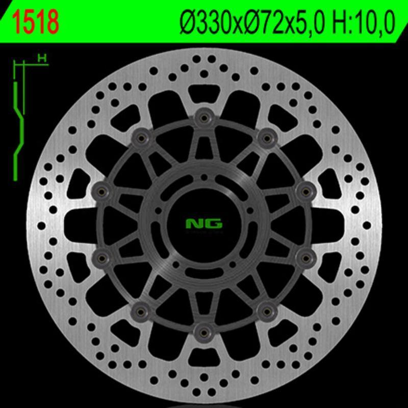 NG BRAKE DISC 1518 : Disco de freno NG BRAKES redondo flotante