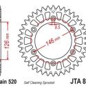 JT SPROCKETS JTA808.49BLK : Corona JT Aluminio negro JT 808 con 49 dientes
