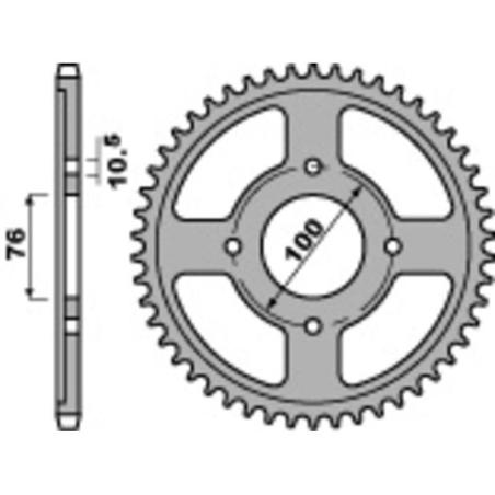 PBR 817 40 C45 : Corona PBR acero C45 estándar 817 - 530