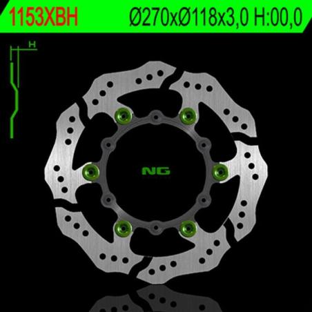 NG BRAKE DISC 1153XBH : Disco de freno NG BRAKES ondulado flotante