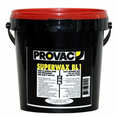 PROVAC SUPERWAXBL1 : Pasta de montaje negra para el montaje de ruedas PROVAC 1kg