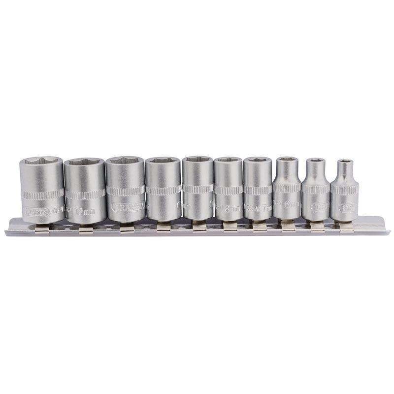 DRAPER 16398 : Juego de 10 vasos DRAPER de 1/4 de 4 a 13 mm