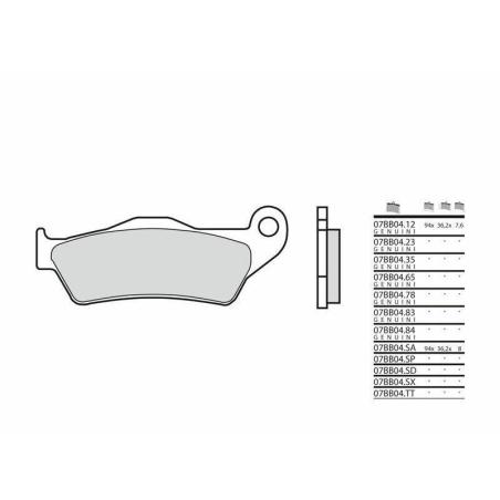 BREMBO 07BB04CC : Pastillas Brembo organico 07BB04CC