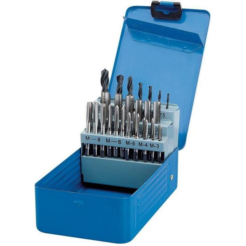 DRAPER 40891 : Caja de machos de roscar y brocas métrico DRAPER 28uds