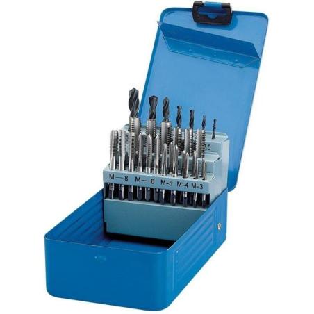 DRAPER 40891 : Caja de machos de roscar y brocas métrico DRAPER 28uds