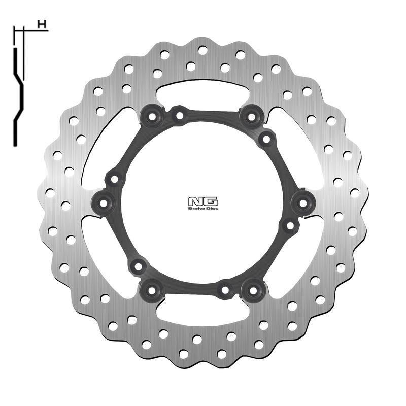 NG BRAKE DISC 1725X : Disco de freno NG BRAKES ondulado flotante