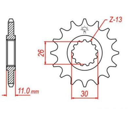 JT SPROCKETS JTF1591.15 : Piñón JT SPROCKETS acero estándar 15 dientes 1591 - Paso 525
