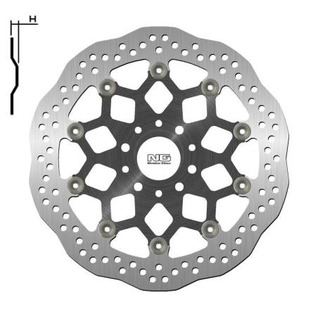 NG BRAKE DISC 1717XG : Disco de freno NG BRAKES ondulado flotante