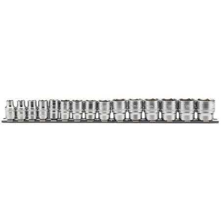 DRAPER 16492 : Juego de 15 vasos DRAPER de 3/8 de 8 a 22 mm
