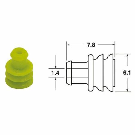 BIHR 7001A0043 : Junta silicona generico BIHR Ø1,4mm amarillo