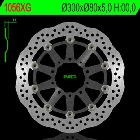 NG BRAKE DISC 1056XG : Disco de freno NG BRAKES ondulado flotante