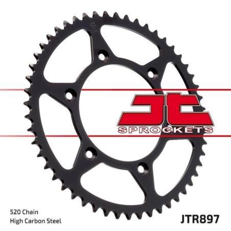 JT SPROCKETS JTR897.51 : Corona JT 520 de acero con 51 dientes