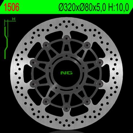 NG BRAKE DISC 1506 : Disco de freno NG BRAKES redondo flotante