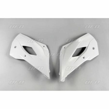 UFO HU03379#041 : Plásticos laterales de radiador UFO blanco Husqvarna TC85